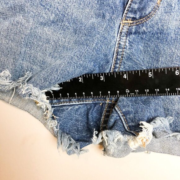 Universal Thread High Rise Shortie Shorts Medium Wash Womens 8 29 Denim Jeans - Picture 7 of 11